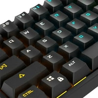 Brza tastatura za bajeal G ožičene 61 tipke Blue-prekidač mehanička tastatura Dvostrana osvijetljena