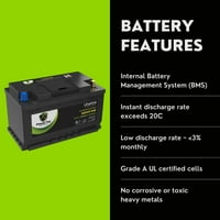 Audi a Quattro Auto baterija BCI Group 94R h Zamjenska litijum Lifiepo Automotive Battery