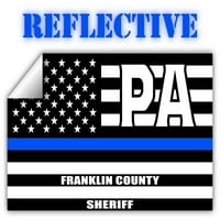 Reflektiraj Franklin County Pennsylvania Pa tanka plava linija Stealthy Stara Glory USA Flag