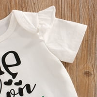 Biekopu novorođenčad dvodijelni ljestvica, slova i lubenica ispisa s kratkim rukavima, točkice kratke hlače i headress