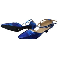 Gomelly ženske sandale tango plesne cipele za bale na batine cipele šiljaste prste pne dame ženske plave 4.5
