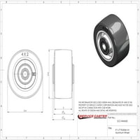 4 2 guma na aluminijskom kotaču samo sa valjkastim ležajem - 1 2 Provrt - kapaciteta LBS-a po kotaču