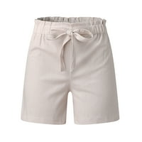 Ženske kratke hlače Ljeto Basic Loose Comfy Hlače Čvrsti elastični pantalone za pantalone elastične