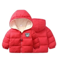 Leodye Clearsance dječaci i djevojke kapuljača janjetina kašmir i zimska jakna crvena 1-2 godina