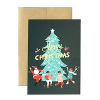 KISKICK Delitcalne obrasce Blagoslov poruka - crtani dizajn, sklopivi, bronziranje sa kovertom, ukrašavanjem, zapisom sretnog božićnog čestitka, potrepštine za zabave