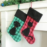 Heiheiup CANDY Pokloni Čarape Personalizirani kamin Čarapa Božić ukrasi za kućne kuće i stranački dodatak
