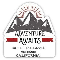 Butte Lassen Volcanic California Suvenir Vinil naljepnica za naljepnicu Avantura čeka dizajn
