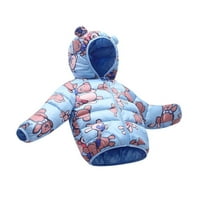 Djevojčina odjeća toplo trošenje crtanog slova medvjedi uši s kapuljačom podstavljena odjeća za bebe zimsku odjeću