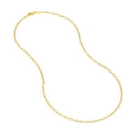 Ogrlica od žutog zlatnog zlata s lancem s jastogom kandžerskim zatvaračem nakit pokloni za žene