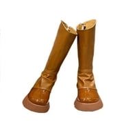 Harsuny Women visoke platforme Boot platforme Mid Heel Boots High Calf modne cipele Ležerne prilike