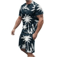 Ruimatai muške košulje za čišćenje casual majica kratkih rukava ljeto tiskane košulje Muškarci Print Hawaii s plaža Okrugli izrez Bluze