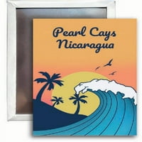 Pearl Cays Nikaragva suvenir 2x3 Dizajn magnetnog vala