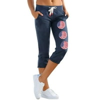 Akiihool ženske hlače plus veličina ženske joge udobne labave casual široke noge joggers hlače sa džepovima