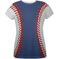 Baseball liga plava i bijela širom košulje žene