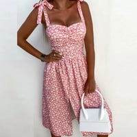 Giligiliso Sunkes for Women, ženska modna labava rukavica bez rukava Print Boho Beach Split haljina
