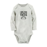 Rečeno bi da će biti tacos smiješni Rompers, novorođenče, bebini bodi, dojenčad, toddler 0-mesečni dečji dugi rukavi