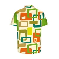 Idoravan muški vrhovi čišćenje ljeta Muška geometrijska ne-pozicionirana tiskarska havajska majica casual