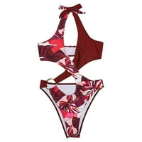 Tking Fashion Women kupaći kupaći kostimi za patchwork ispisani kupaći kostimi za kupanje kupaćim kostim