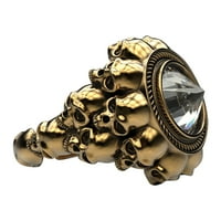 Yinguo ručno izrađeni srebrni prsten, muški lubanji brutalni prsten, poklon za njega jedna veličina