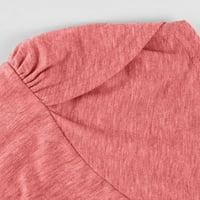 Žene Ljetne majice V izrez Casual Tee Petal rukave osnovni vrhovi tunika