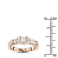Dame 14K prirodni 1. CTW dijamantski jedinstveni zaručnički prsten za nju
