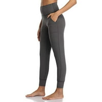 Ženske hlače s visokim strukom Slim Comfy Crop Workout Hlače elastične mršave čvrste fitness yoga tlega