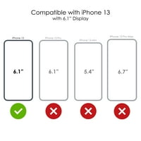 Razlikovanje Clear Clear Otporno na hibrid za iPhone - TPU branik, akrilni leđa, zaštitnik ekrana od
