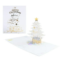 Božićno drvce 3D Pop-up čestitka Merry Božićne čestitke za poklon djeca Novo