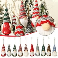 Božićni gnomi ukrasi ručno rađeni plišani santa božićni drvca za viseće ukrase postavi višebojna