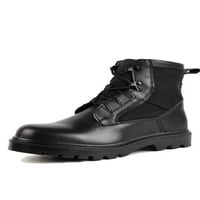 Eloshman Muška gležnjana boot lagani topli čizme čipke up radne čizme radno mjesto na radno mjesto neklizajuće plišane zimske čizme cipele otporne na klizanje visokog teleta crne 8.5