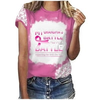 Thirts raka Žene Košulje za karcinoma dojke Funny Pink Ripbon Grafičke težene boje Rak svijest o svijesti o rascjenjima nadu Nada kratkih rukava kratkih rukava Crta tinele