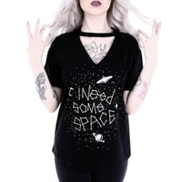 Kiplyki Clears Women Style Punk Girl Print kratki rukav V-izrez The majice