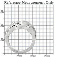 LUXE nakit dizajnira ženski srebrni visoko polirani prinudni prsten od nehrđajućeg čelika - veličina