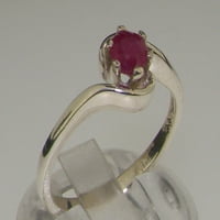 Britanci napravio je 18k bijeli zlatni prsten za uključivanje rubin ženski - veličine opcija - veličine