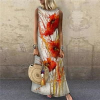 Amousa Fashion ženski razbijeni cvjetovi kratkih rukava udobna haljina