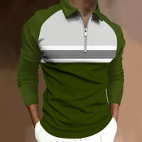Tking modna majica modne majice Golf košulja Retro color kontrast na otvorenom na otvorenom dugih rukava s dugmetom prema dolje odjeće odjeće za modnu dizajnersku majicu za muškarce
