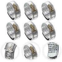 Vintage prsten za prsten metalni prsten nakit Luck Amulet prsten za muškarce