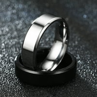 Široki muškarci protiv hrđeh prstena od nehrđajućeg čelika Jednostavan izvrsni angažman prsten modni