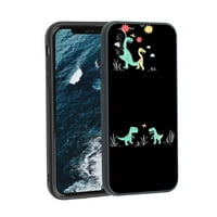 Dinosaur-uzorak-slatka-crna-1- Telefonska futrola za iPhone XS max