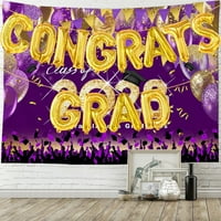Diplomirani ukrasi sa balonima Gradua, bannera za diplomiranje, zalihe mature, zalihe tkanine Diplomirani backdrop, odlična zaliha mature, 79x60 '', # 67