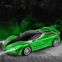 RC Car Boy Fast skala punjiva RC igračka za igranje za automobile Djeca Božićni poklon veliku brzinu s farom prozirne crne zelene boje