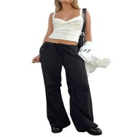 Ženske vrećaste teretne pantalone nacrtaju sabirne padobranske pantalone sa slabim strukom sa džepovima