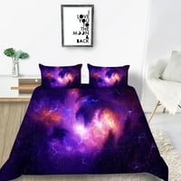 Visokokvalitetni posteljina pokrivača zvjezdanog neba ispisanog prekrivača pokrova sa jastukom kućni