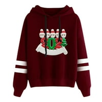 Ženski pulover Hoodie Crewneck Dugi rukav Božićni print Hoodie Crckstring Bluza Duks Top modni vrhovi
