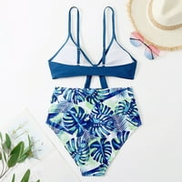 Aaiymet kupaći odijelo za žene FIGH SCUION SANING Modni tisak Multicolor Split bikini kupaći kostim,