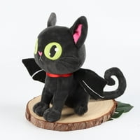 Crna mačka plišana igračka sa krilima šišmice, slatka crna šišmirka plišana mačka punjene životinje
