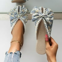 Eczipvz Ženske cipele Sandale za žene Slatke ljetne perle boemske sandale cvijeće od rinestone elastične