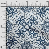 Onuone pamučna svila Teal plava tkanina Azijska boemska DIY odjeća za quilting tkaninu Ispis tkanina