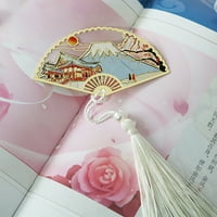 Temacd Book Mark Electroplate za višekratnu sklopivi oblikovanje ventilatora kineski stil Graciozan dnevnik Rezervirajte dopisne potrepštine