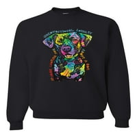 DEAN RUSSO bezuslovni lojalnost lojalnost unise Crewneck grafički duks, crni, 3x-veliki